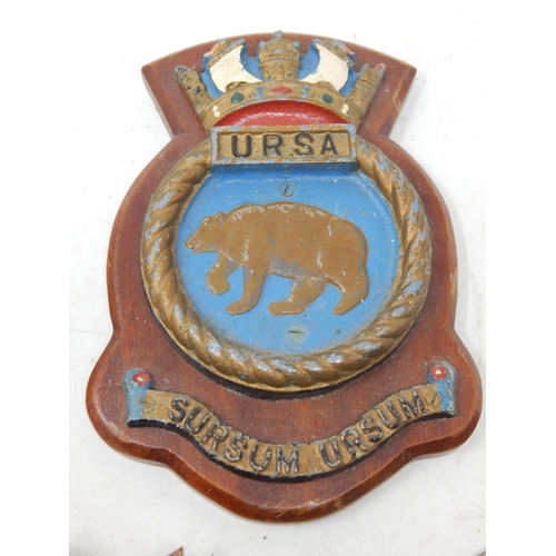 358 - 4 x Naval Ships Plaques