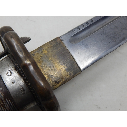 370 - A WWII N.C.O's Japanese Samurai Sword with Matching Numbers on Sword & Scabbard: Blade Length 70cm: ... 