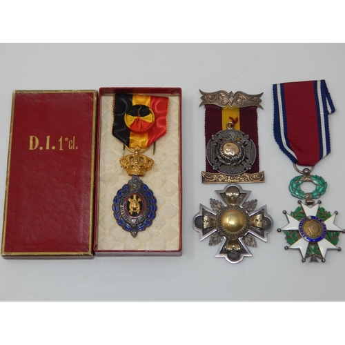 A Victorian Silver Medal dated 1892 together with a French Legion Medal & Further Medal