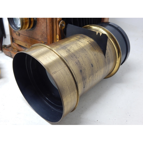 548 - Antique Bellows Cameras & Lenses