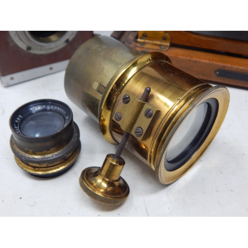 548 - Antique Bellows Cameras & Lenses