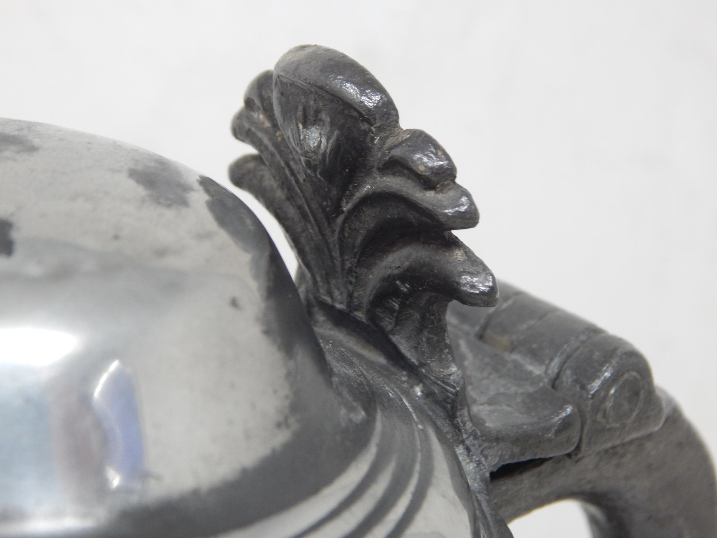 18th Century Pewter Tankard with Tulip Body & Double Domed Lid: Makers ...