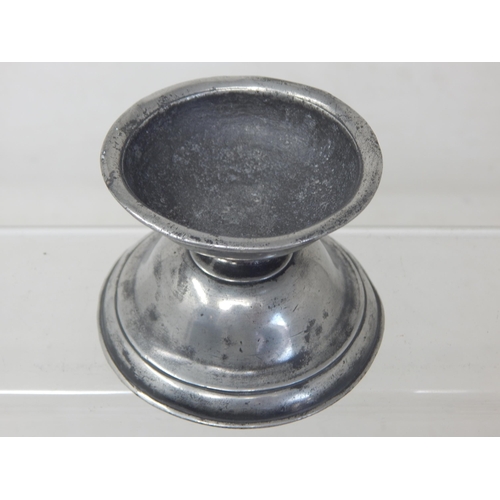 65 - 18th Century Continental Pewter Salt c,1730 of Conical Form on Spreading Circular Base.