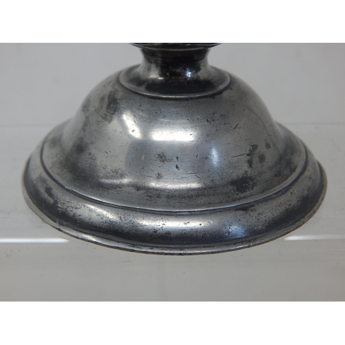 65 - 18th Century Continental Pewter Salt c,1730 of Conical Form on Spreading Circular Base.