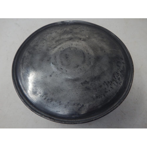 72 - Early 18th Century Pewter Footed Plate or Tazza c. 1720 by John Brown/Robert Brown: Diameter 23.3cm:... 