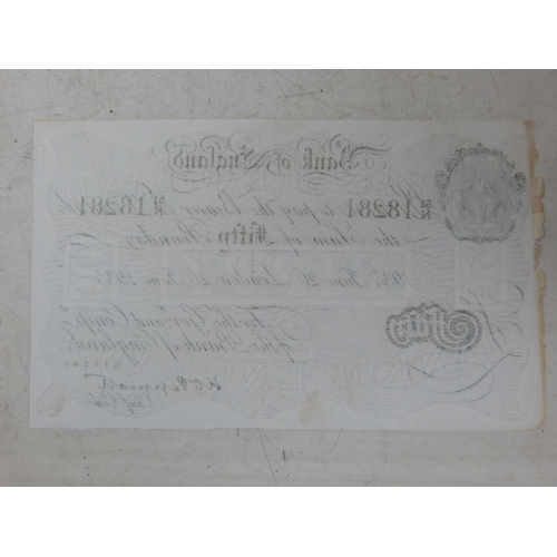 69 - Bank of England white Fifty Pound note 20 June 1934 cashier Peppiatt