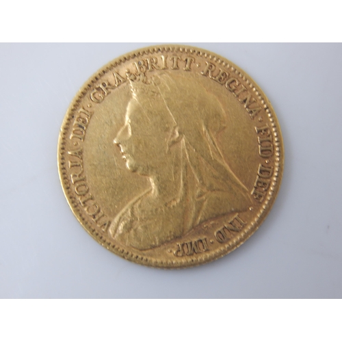 61 - Victoria Veil Head Gold Half Sovereign 1894