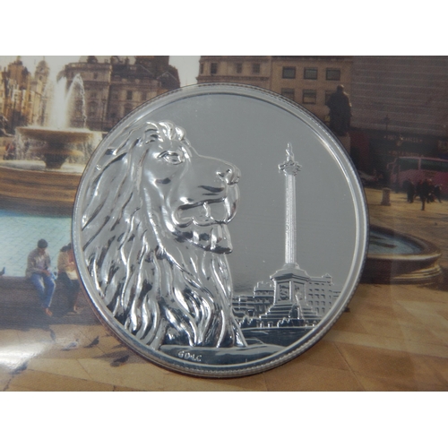 85 - The Trafalgar Square 2016 £100 Fine Silver Coin still sealed in Royal Mint pack