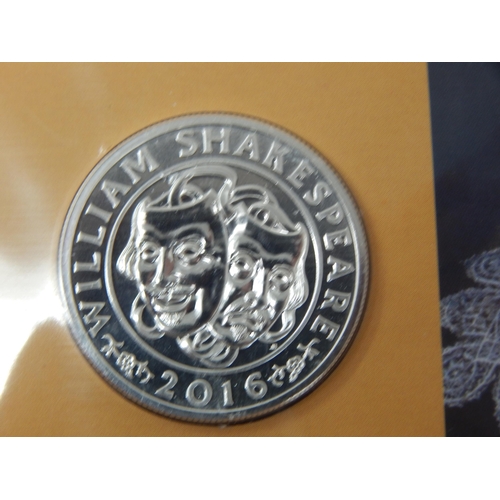 86 - Pride of Wales Welsh Dragon 2016 £20 Silver coin; A Silver Sixpence 2016; Shakespeare 2016 UK £50 Fi... 