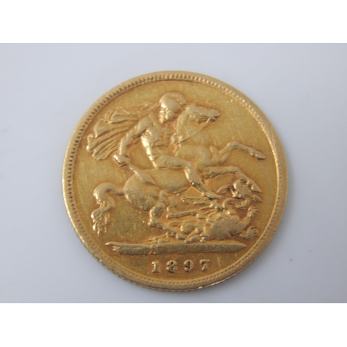 97 - Victoria Veil Head Gold Half Sovereign 1897