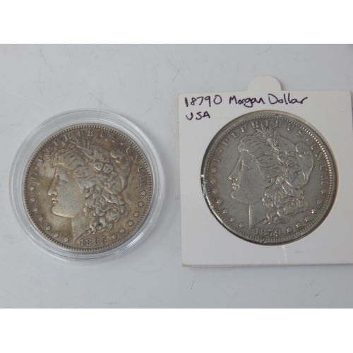 76 - USA Silver Dollars 1879-O, 1885 Very Fine or better