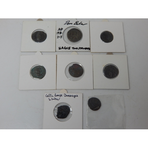 82 - Celtic Bronze Stater; Roman coins (lot) some identified