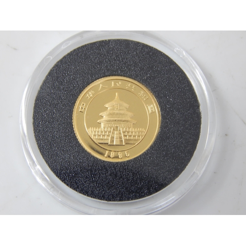 100 - China 1/20 ounce Panda 999 Fine Gold with COA
