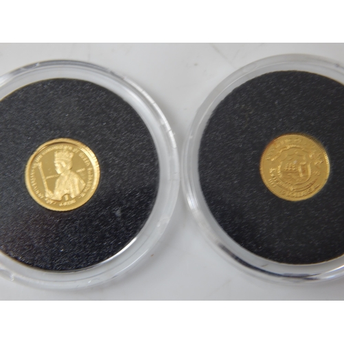 94 - Pair of Smallest Gold Coins of the World 1 gram 24ct coins (2 coins = 2g fine gold)