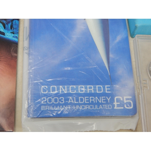 62 - Alderney Concorde 2003 £5 Brilliant Uncirculated coin in pack, Kings and Queens of Britain Elizabeth... 