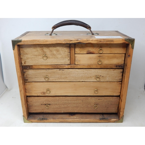 57 - Collectors 6-drawer vintage wooden cabinet