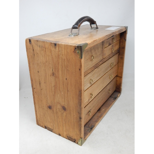 57 - Collectors 6-drawer vintage wooden cabinet