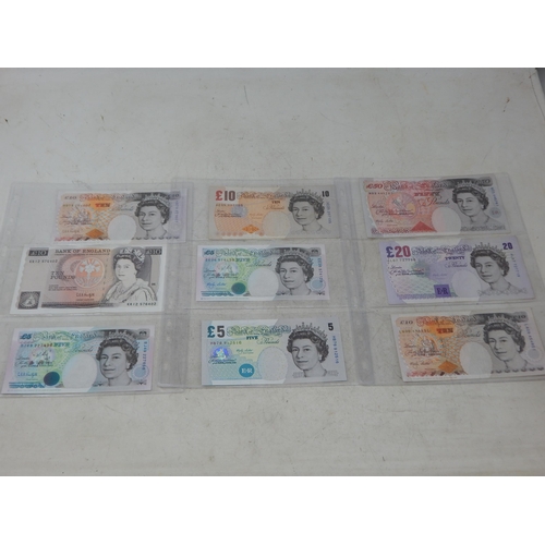 64 - Collection of Bank of England vintage Banknotes total face value £125 generally Very Fine