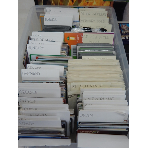 89 - A superb collection of phone cards neatly housed in plastic tub