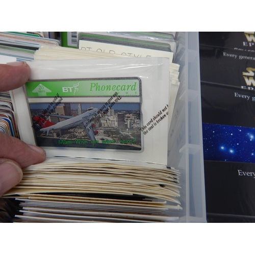89 - A superb collection of phone cards neatly housed in plastic tub