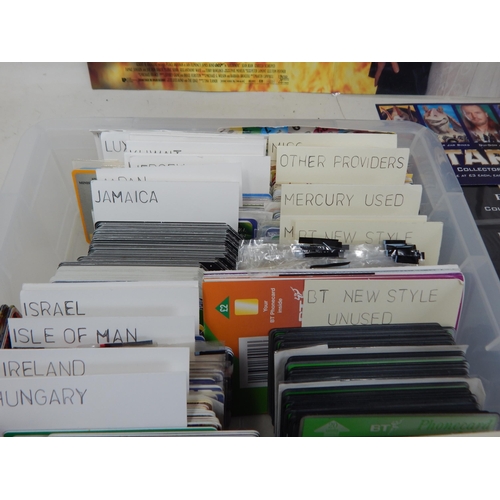 89 - A superb collection of phone cards neatly housed in plastic tub
