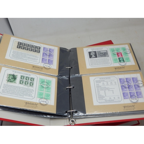 63 - Collection of First Day Covers, etc housed in 3 x red albums