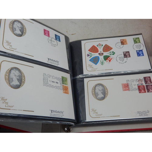 63 - Collection of First Day Covers, etc housed in 3 x red albums