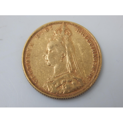 101 - QV Full Gold Sovereign 1888: Melbourne Mint