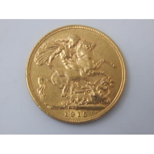 102 - KGV Full Gold Sovereign 1915