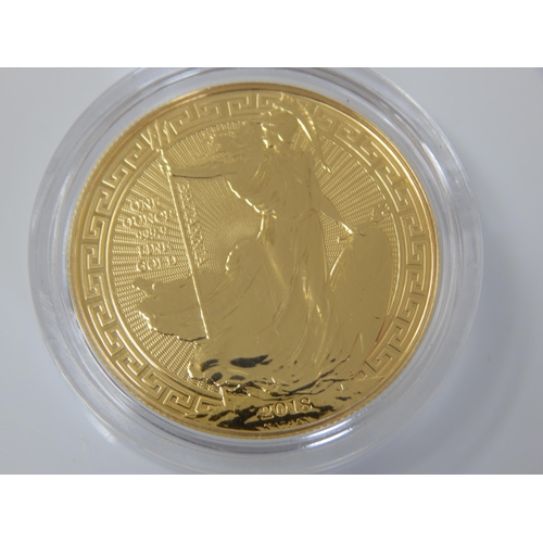 107 - 1oz .999 Fine Gold Britannia 2018