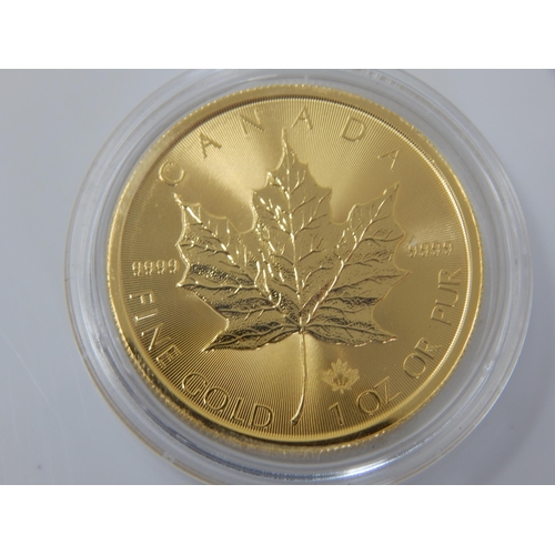 111 - 1oz .999 Fine Gold Canadian Maple 2017