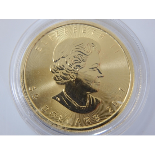 111 - 1oz .999 Fine Gold Canadian Maple 2017