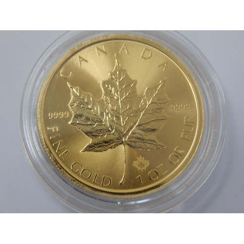 112 - 1oz .999 Fine Gold Canadian Maple 2017