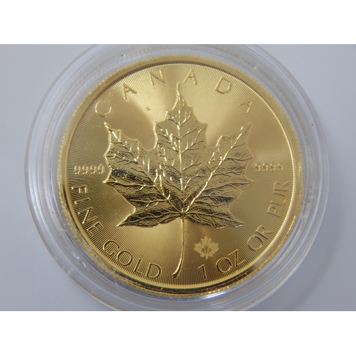 116 - 1oz .999 Fine Gold Canadian Maple 2017