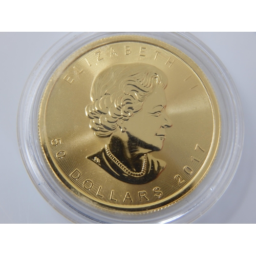 116 - 1oz .999 Fine Gold Canadian Maple 2017