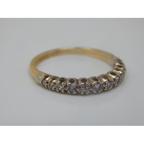 3 - 18ct Gold Diamond Set Half Eternity Ring: Size P: Weight 2.93g
