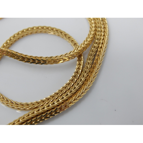 9 - 18ct Gold Neck Chain: Length 60cm: Weight 17.19g