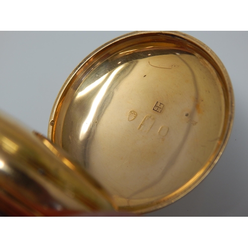 28 - A Heavy Victorian 18ct Gold Gentleman's Key Wind Pocket Watch with White Enamel Dial & Subsidiary Se... 
