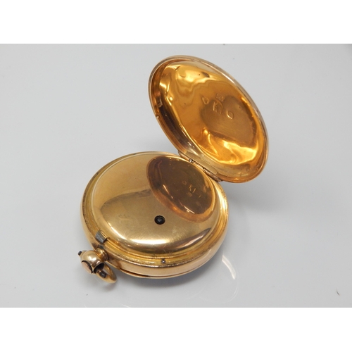 28 - A Heavy Victorian 18ct Gold Gentleman's Key Wind Pocket Watch with White Enamel Dial & Subsidiary Se... 