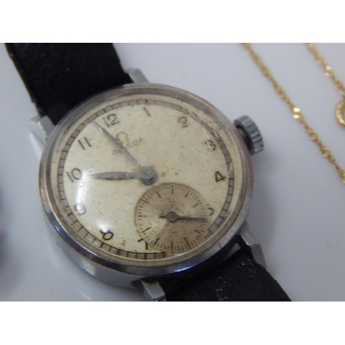 38 - A Group of Items including a Fine 14ct Gold Chain, Ladies Omega Wristwatch, Gold Fronted Silver Wris... 