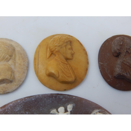44 - A 19th Century Finely Carved Cameo Depicting a Classical Scene together with a Quantity of Portrait ... 