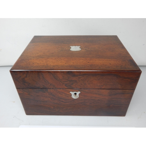 46 - A Quantity of Antique & Vintage Costume Jewellery Contained in a Victorian Wooden Jewellery Box with... 