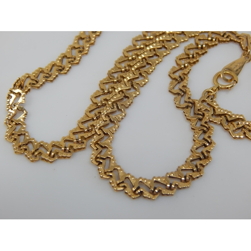 57 - 18ct Gold Fancy Link Necklace: Length 46cm: Weight 8.81g