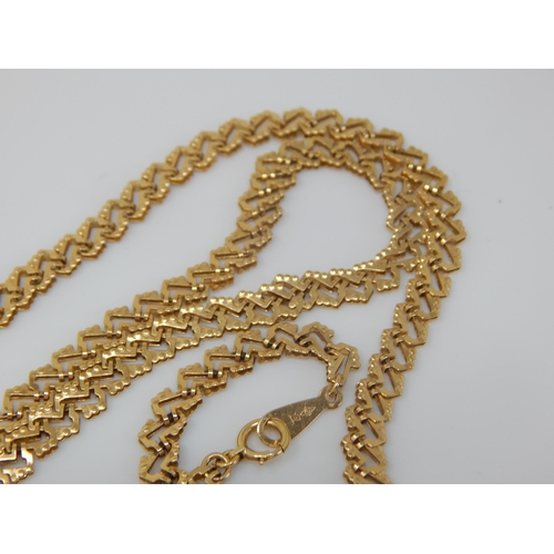 57 - 18ct Gold Fancy Link Necklace: Length 46cm: Weight 8.81g