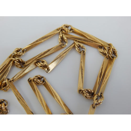 58 - 18ct Gold Fancy Link Necklace: Length 40cm: Weight 9.98g