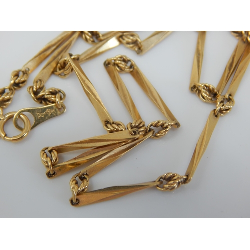 58 - 18ct Gold Fancy Link Necklace: Length 40cm: Weight 9.98g