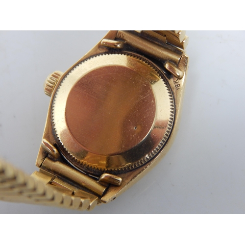 94 - ROLEX 18ct Gold Oyster Perpetual Ladies Wristwatch on 18ct Gold President Bracelet with Screw Down C... 