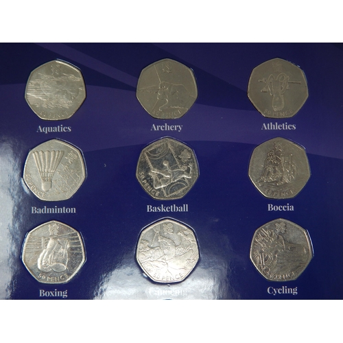Complete London 2012 Olympics 50p Coin Collection