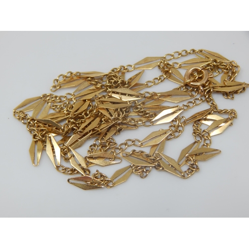 Unmarked Gold Fancy Link Necklace: Weight 7.60g