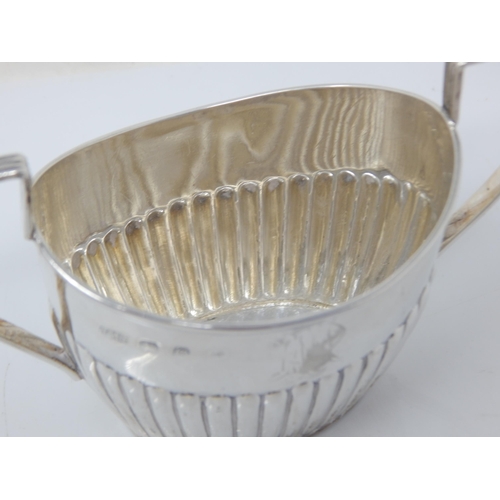 112 - Victorian Silver Twin Handled Sugar Bowl: Hallmarked Birmingham 1886 by John Millward Banks: Weight ... 
